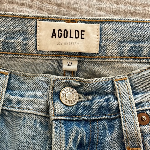 Agolde Riley High Rise Straight Crop in Shatter - Picture 4 of 7